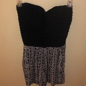 strapless romper